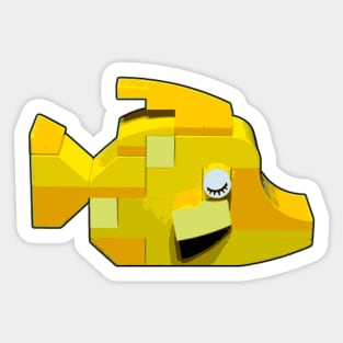 Brick Creations - Yellow Fish Sticker